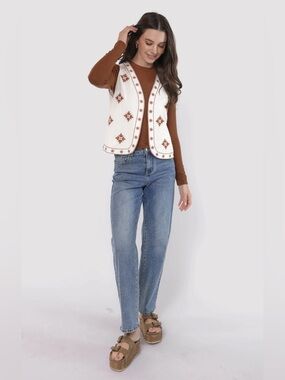 57. Sadie & Sage Embroidered Vest